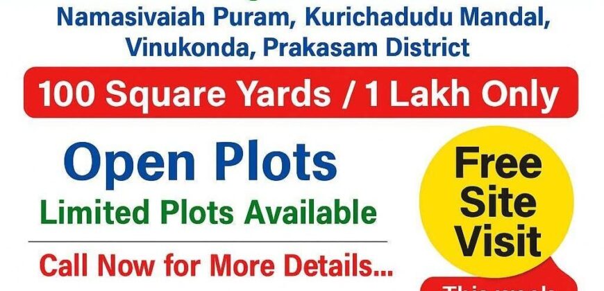 NamaSivaiah Puram Open Plots